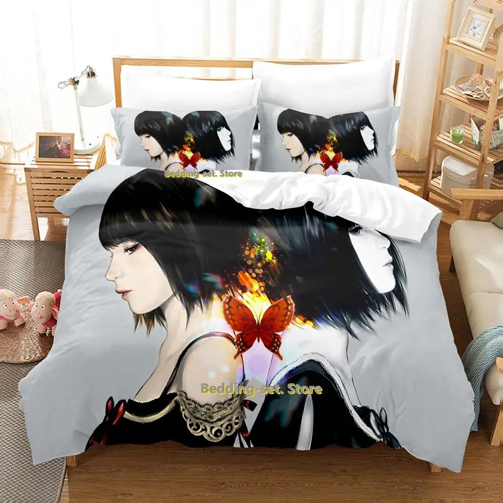 Game Fatal Frame Bedding Set Single Twin Full Queen King Size Bed Set Adult Kid Bedroom Duvetcover Sets 3D Anime Bed Sheet Set