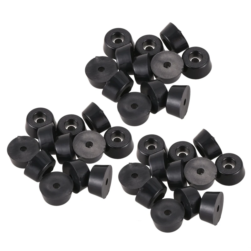 Furniture Non-Slip Tapered Rubber Feet Washer 22Mm X 10Mm 36 Pcs