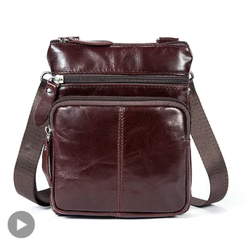 Omuz Messenger Kadın Erkek Çanta Crossbody Hakiki Deri Ofis Çalışması Iş Evrak Çantası Çanta Erkek Portafolio Retro 2020