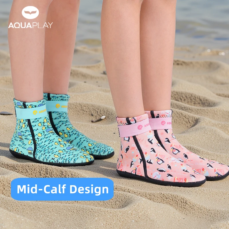 

Aquaplay Children Beach Sandals Water Sports River Beach Shoes Barefoot Socks Non Slip Adjustable Swimming Surfing Water Shoes