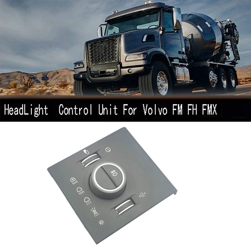 1 PCS Truck Headlight Switch Control Unit Black 21694566 22157728 For Volvo FM FH FMX Headlight Adjustment Panel