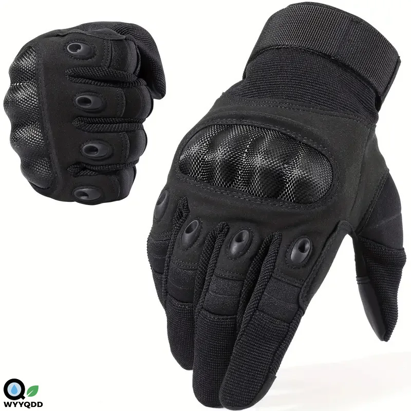 

1 Pair Tactical Motorcycle Gloves - Full Finger,Cool Hard Shells,Breathable,Water-Resistant,Anti-Slip,Cycling,Outdoor Sports