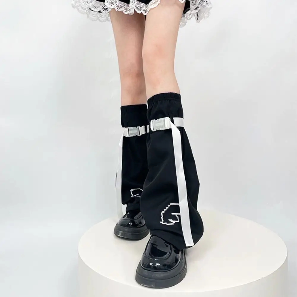 

Винтажные зимние гетры с вышивкой Y2K Harajuku, чехол для ног Лолита JK Kawaii, длинные чулки, аксессуары