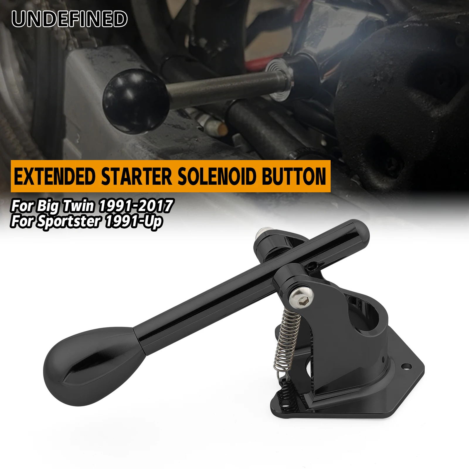 Quick Stick Start Lever 2.0 – Clean Handlebar Starter for Harley 1991-Up Sportster & Big Twin 1991-2017 Aluminum