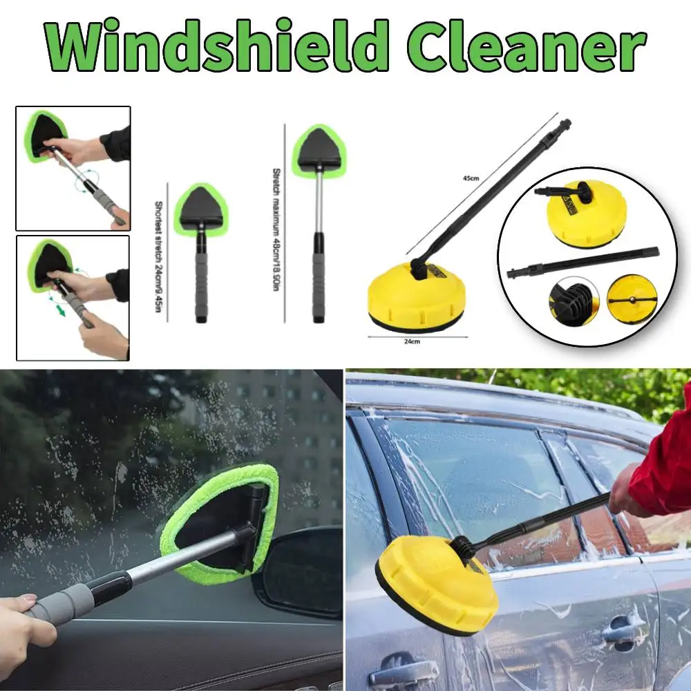 Herramienta de limpieza de parabrisas, mango extensible, limpieza de ventanas de coche, cepillos de lavado, limpiador de limpiaparabrisas, herramientas de accesorios de vidrio para coche y camión