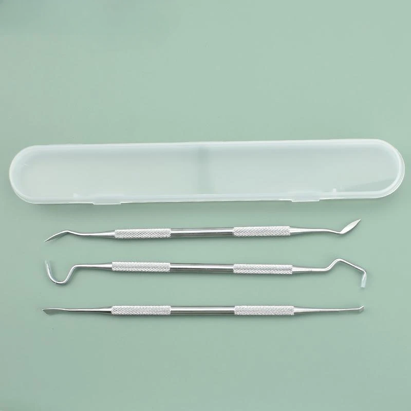 Ferramentas limpas para dentista, espelho dental, sonda dupla/secina/ferro, limpador de dentes, aço inoxidável, produtos de ferramentas dentárias, kit de cuidados bucais