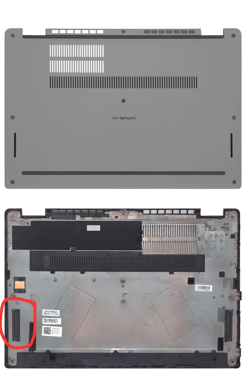 Imagem -06 - Laptop Case Screen para Dell Latitude 5320 E5320 Lcd Tampa Traseira Moldura Frontal Case Inferior Palmest 0gr18w Gr18w Prata Novo