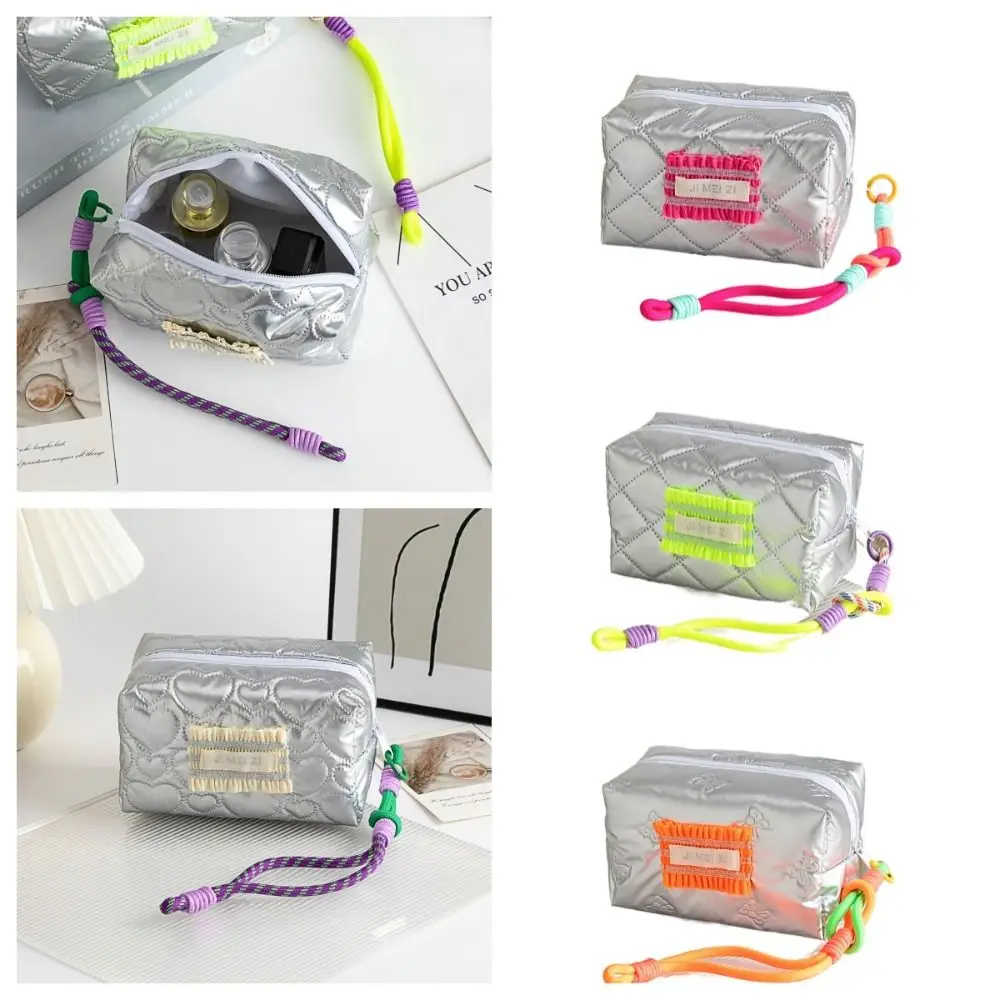 

Large Capacity PU Makeup Bag Carry-on with Hanging Rope Travel Toiletry Bag Handbag Korean Style Coin Purse Toiletries Organizer