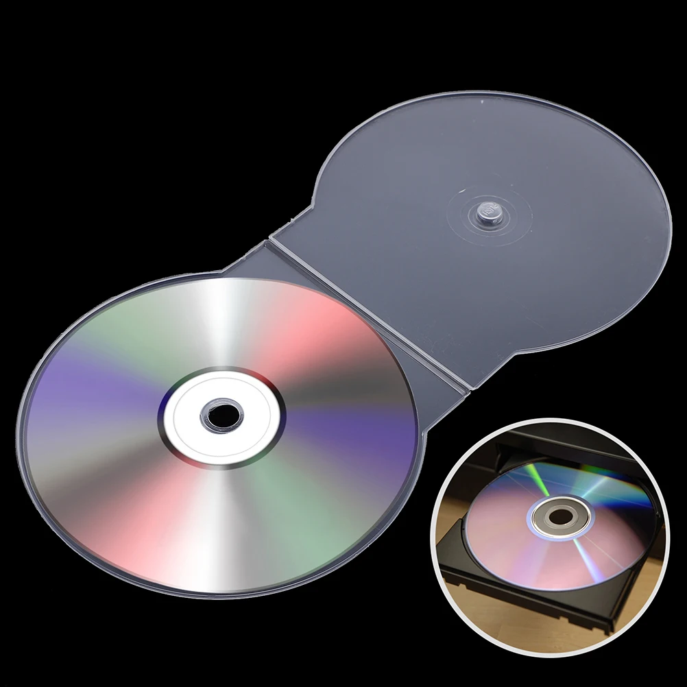 

50 Pcs CD Case DVD Protection Single Boxes Travel Storage Holder Cases Plastic Jewel