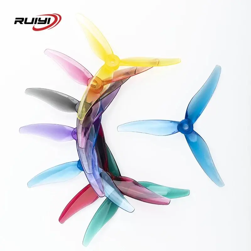 RUIYI R5146 3‑Blade Propeller 5.1 Inch PC Crash‑Resistant Props 2CW+2CCW for FPV Racing Freestyle 5‑Inch Quadcopter Drone