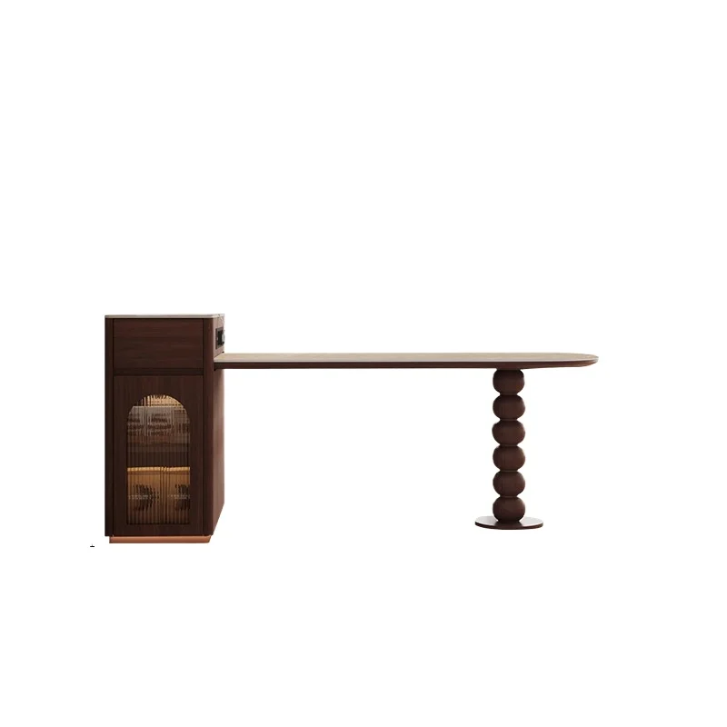CX medieval style, retractable island table integrated small apartment guest restaurant storage middle island