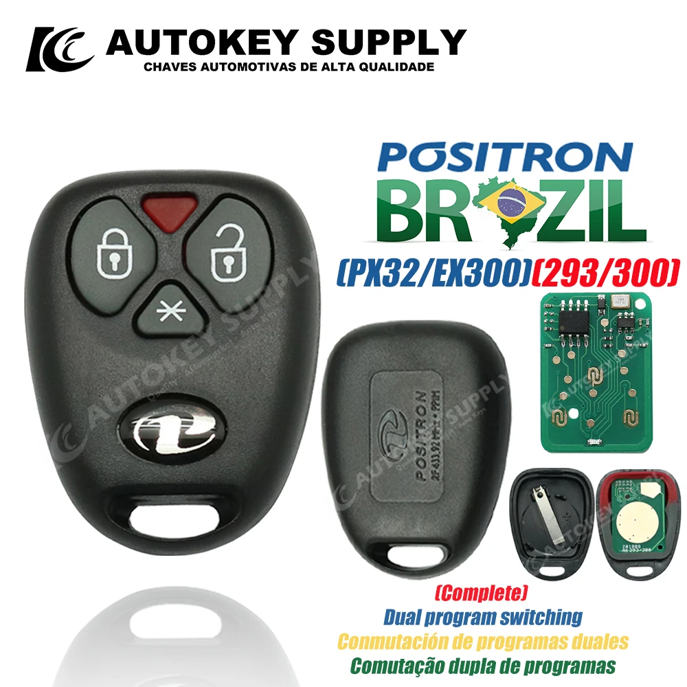 

For Positron Flex Remote Key Alarm System, PX46 - Double Program PX EX FX 293 300 330 360 AKBPCP098 AKBPS101 Autokeysupply