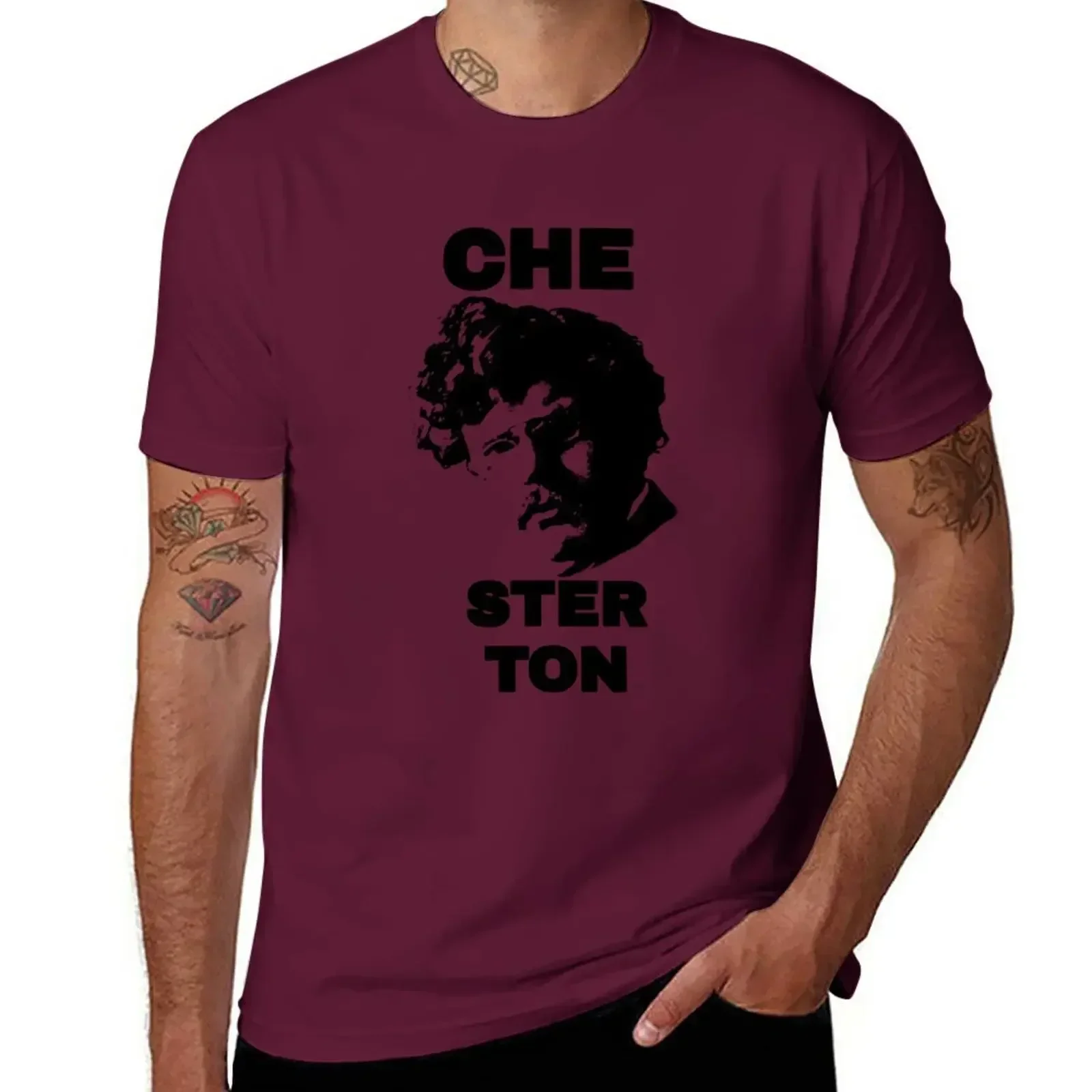 New Aesthetic clothing funnys mens tall t shirts G. K. CHEsterton, the CHE you respect (Che parody) T-Shirt vintage clothes