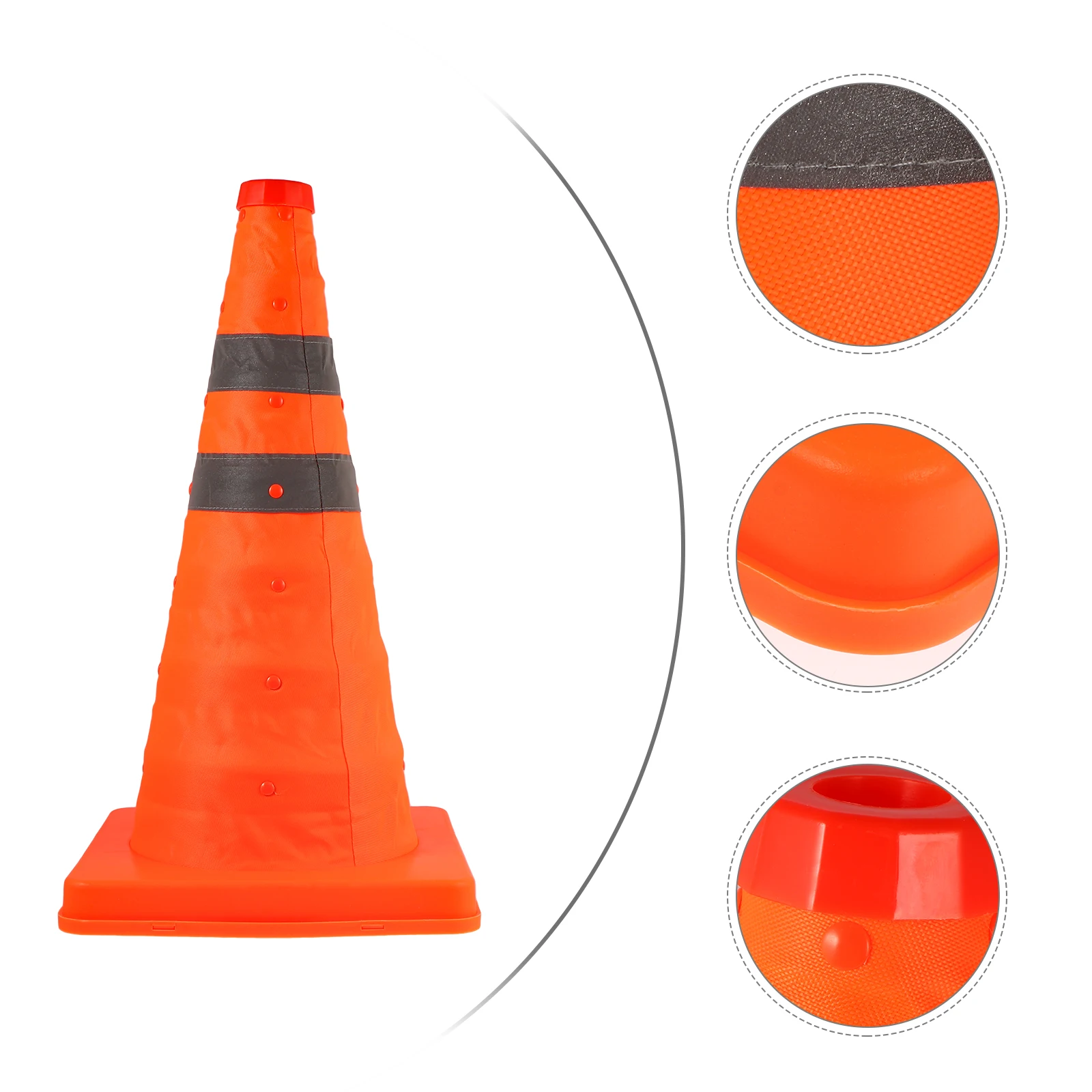 2pcs Extendable Marker Cones 45cm Collapsible Traffic Cone Orange PP Highway Breakdown Parking Reusable