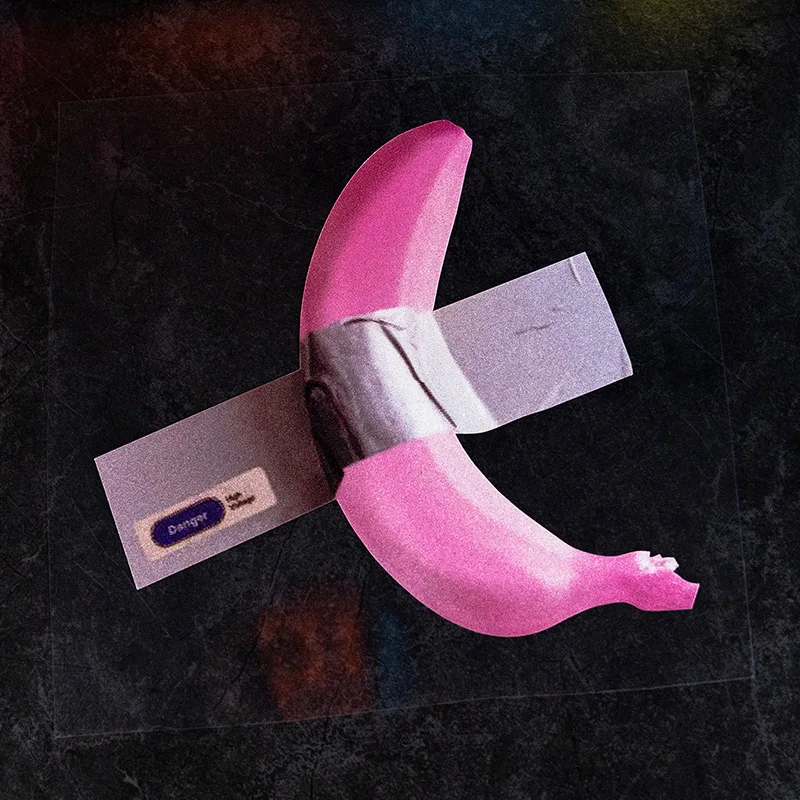 Pegatinas reflectantes impermeables de plátano rosa divertidas coche - imagen 3