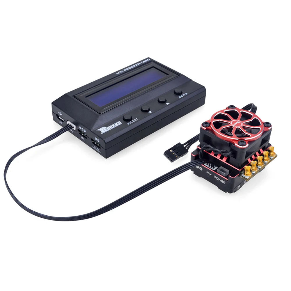 リモートコントロールサーパスホビーrockets160 v2 160a 1/10 rcカーxerun v10 v4s v5r v4r用ブラシレスセンシティブ液晶プログラマーカード