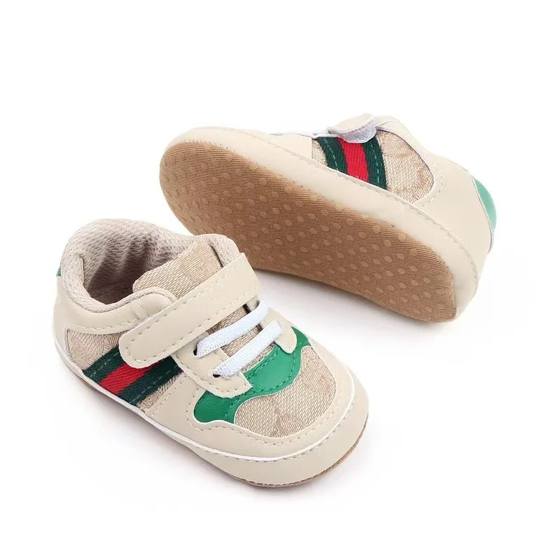 Scarpe da ginnastica per bambine appena nate Scarpe da primo camminatore antiscivolo Scarpe sportive casual alla moda 0-18M