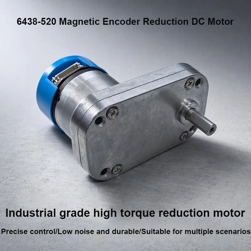 6438-520 DC Encoder Reduction Motor 6MM Eccentric Shaft DC12V24V 13-88rpm MAX 1.1N. m Reduction Motor