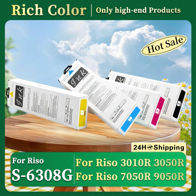 1000ML/PC For Riso S-6308G/E S-6309 S-6310 S-6311 Compatible Ink Cartridge For Riso ComColor 3010R 3050R 7050R 9050R Printer