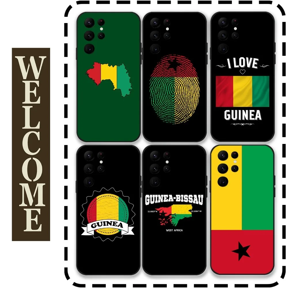 

Guinea Bissau Flag Phone Case for Samsung Galaxy S24 Ultra S22 S23 Ultra S21 S20 5G Protective Silicone TPU Funda