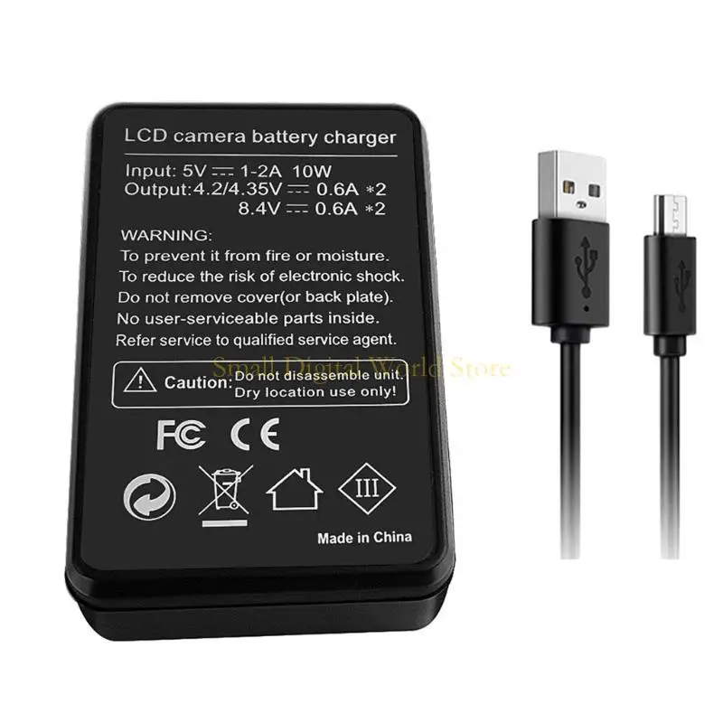 

77UB Portable LCD Micro USB -зарядные устройства для FX30, A7R3, A7RIII, α7RIII, α7R3 Батарея Удобное двойное зарядное