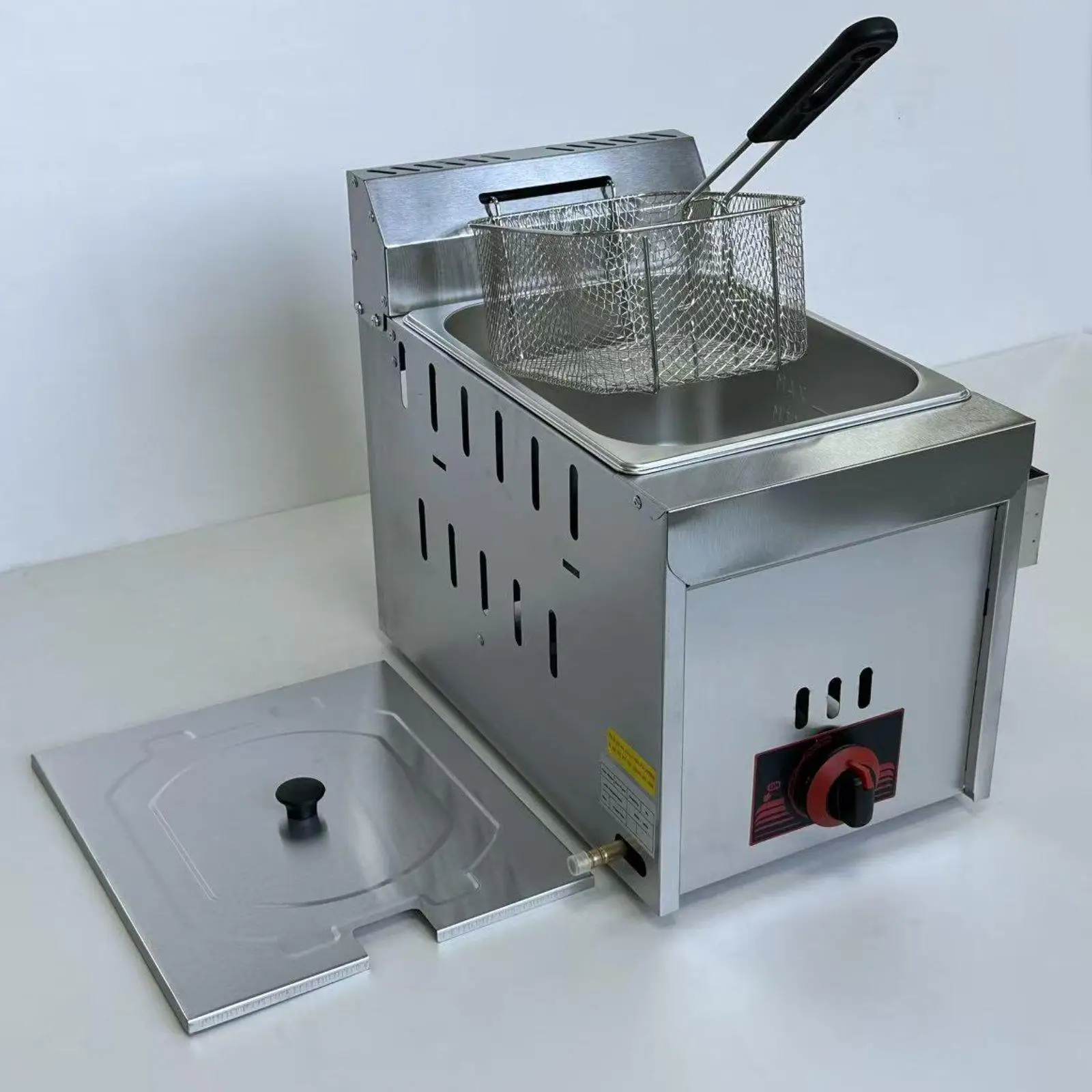 Commercial Deep Fryer Easy Maintenance Oil Fryer Stainless Steel 6L for Donuts