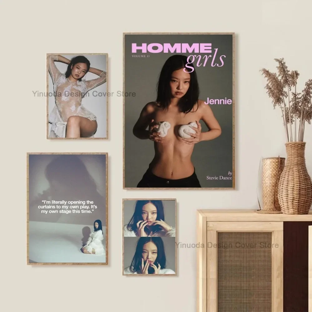 ديكور المنزل الحديث جيني للرجال الفتيات صور ملصق غرفة نوم السرير جدار قماش غرفة المعيشة #3