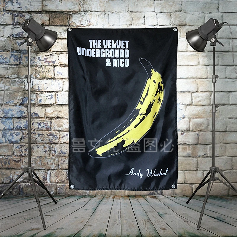 

"Velvet Underground" Large Rock Band Flag Cloth Banners Wall paintings Retro Poster Mural Music Party Background Decor