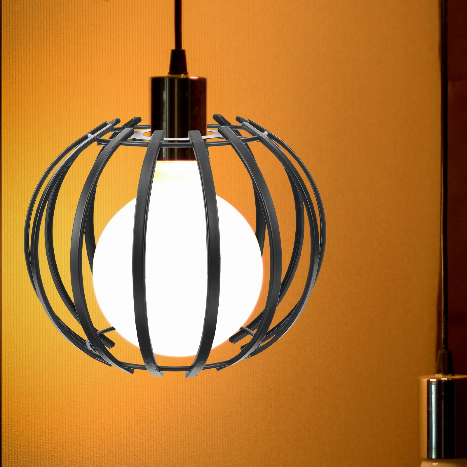 

Chandelier Lampshade Shell Pendant Shade Iron Metal Cage Light Bulb Cover Replacement Lampshade Hollowed Design Home Tea