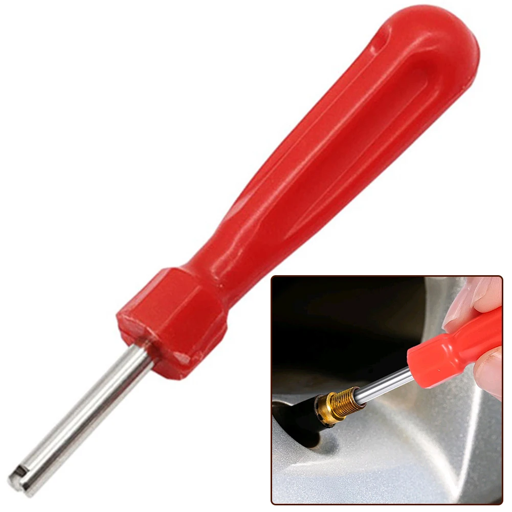 Car Tire Valve Core Removal Tools Tyre Valve Core Wrench Spanner Tire Repair Kit Car Bicycle Slotted Handle Screwdriver