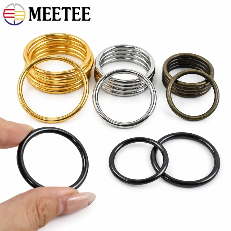30Pcs 20-50mm Metal O Ring Buckle Round Clasp for Handbag Bag Strap Connector Rings Leather Craft Repair Hardware Accessories