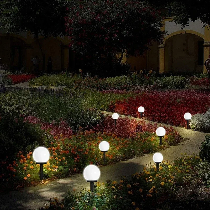 3-12Pack Solar Powered LED Bulb Lamp Energy Light Waterproof Outdoor Garden Decoration Ball Lights Lawn Yard Pathway Lamp image 5