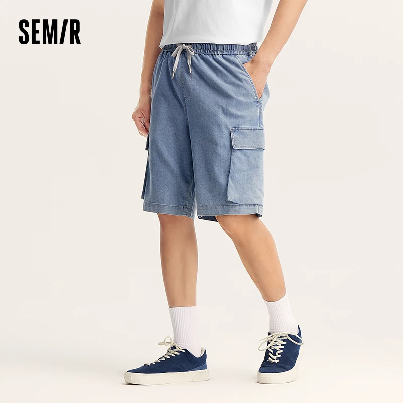 Semir Denim Jeans Men 2024 Summer New Vintage Soft Denim Shorts