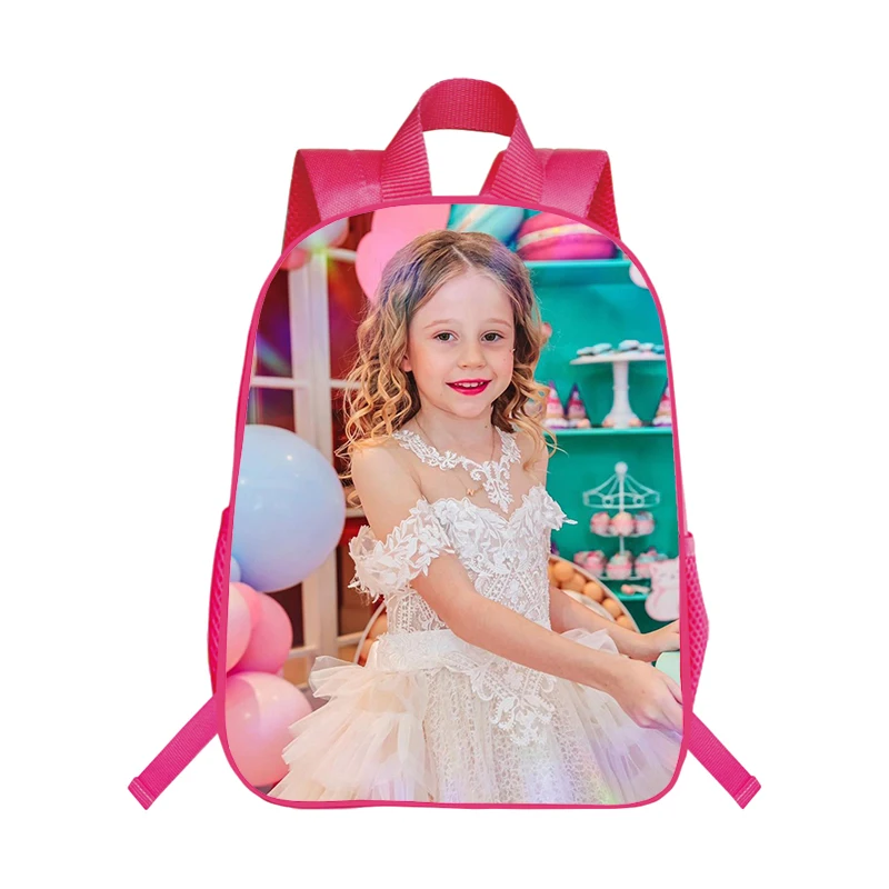 16 Inch Like Nastya Print Pink Backpack for Girls High Capacity Kids School Bag Women Travel Bookbag Waterproof Children Daypack