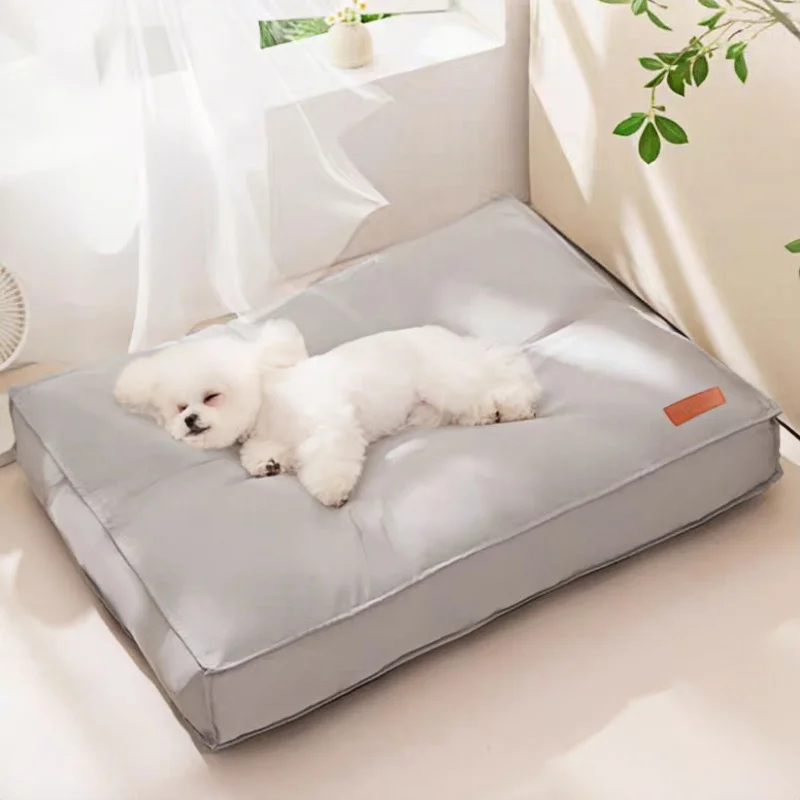 

Dog Bed Summer Soft Waterproof Pet Sleeping Mat for Small Medium Dogs Cats Non-slip Detachable Kennel Puppy Nest Pet Supplies