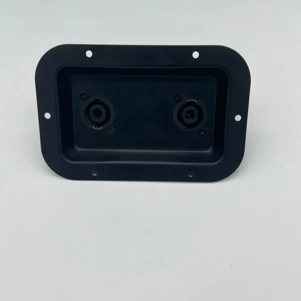 Metal Connection Box Speaker Socket Panel Professional Audio Sound Equipment Stage Performance Cable Terminal Black