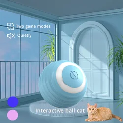 Brinquedos interativos inteligentes para gatos, bola interna de 2 modos recarregável para animais de estimação, bola móvel automática, brinquedo interativo para gatos, gatinho, jogo de provocação