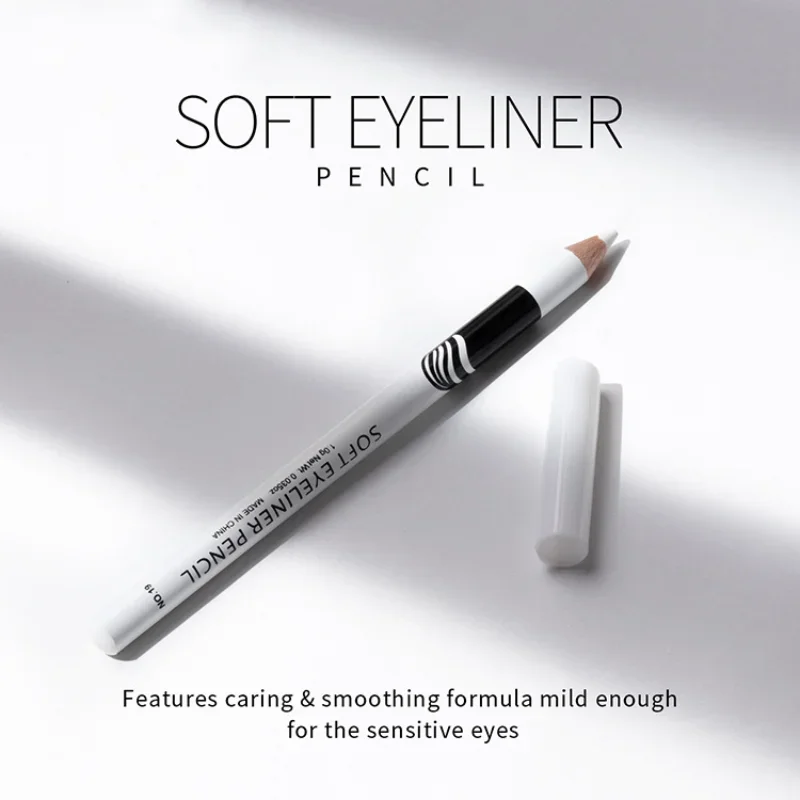 Eyeliner bianco Trucco duraturo Matita per eyeliner opaca liscia Trucco facile da indossare Illuminante per occhi Matite per occhi alla moda impermeabili