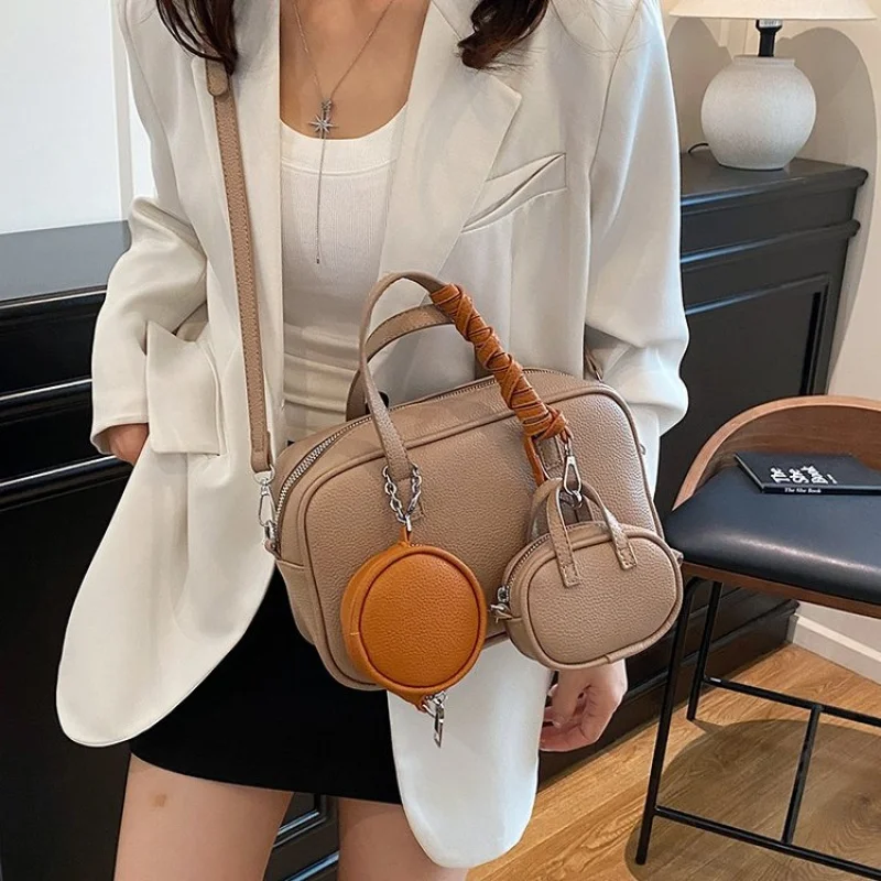 

Популярная классическая высококачественная кожаная женская сумка через плечо, роскошная брендовая модная элегантная винтажная повседневная пригородная сумка ​