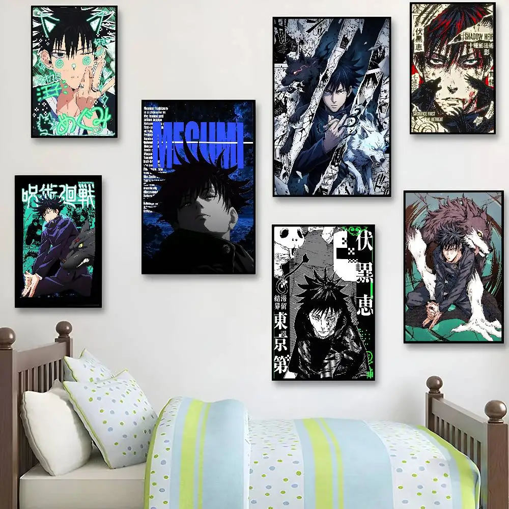 Anime Fushiguro Megumi Jujutsu Kaisen Classic Movie Posters HD Quality Poster Wall Art Painting Study Nordic Home Decor