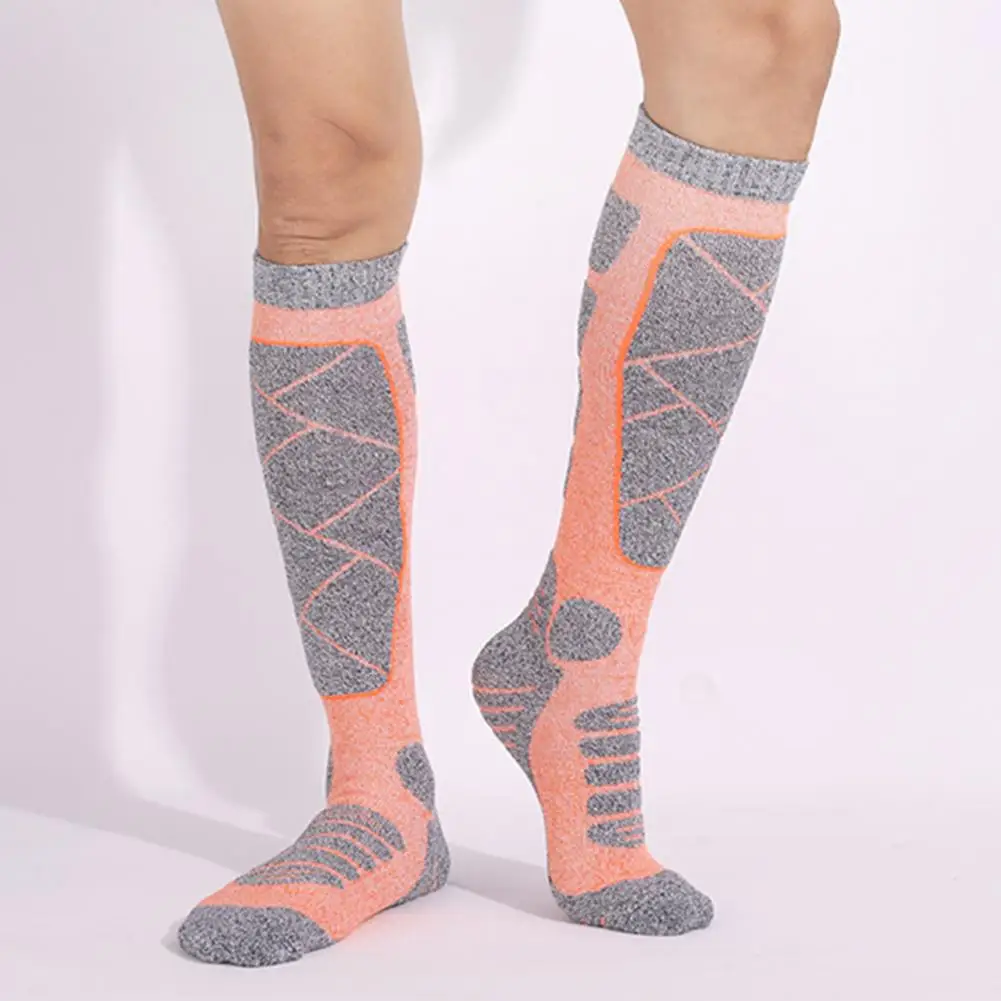 جوارب ماصة للعرق جوارب حرارية للركبة عالية للتزلج للرجال والنساء جوارب طقس قابلة للتنفس مع امتصاص الصدمات للتزلج على الجليد #5