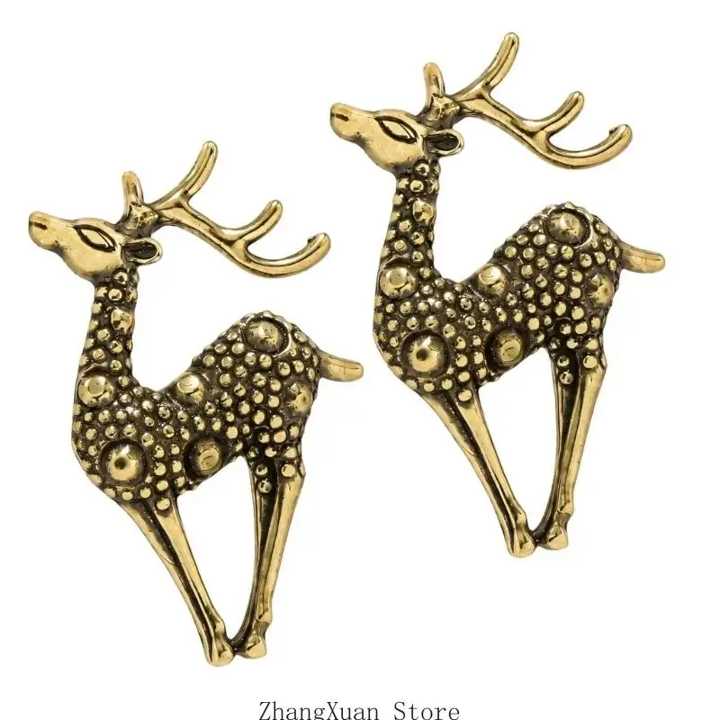 Deer Design Cabinet Pull Drawer Knobs for Wardrobe and Bedside Table Furniture 3XUF