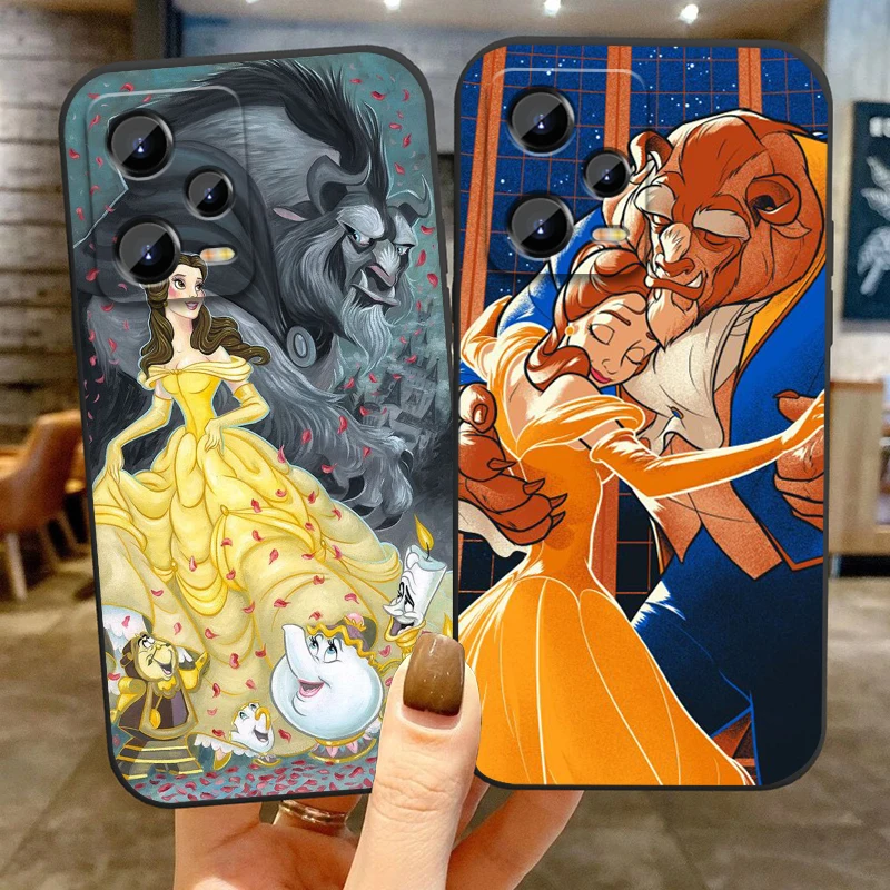 

Disney Beauty And The Beast For Xiaomi Redmi Note 13 12R 12 12S Turbo 11 11T 11S 10 10S Pro Plus 5G Black Cover Phone Case