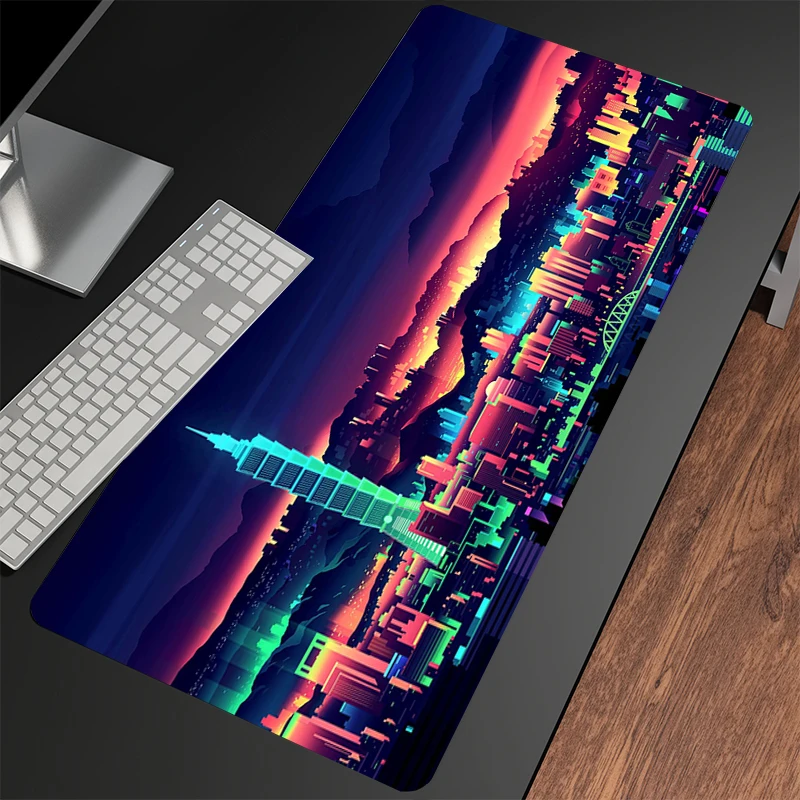 Tapete do rato de néon mousepads grande gaming mousepad xxl tapete do rato grande teclado tapete de mesa para computador portátil