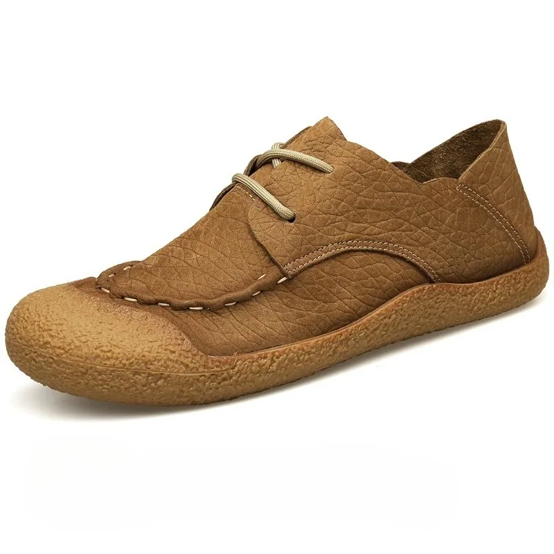 

Genuine Leather Men's Shoes Soft Soles Breathable Cowhide Casual Outdoor Sport Flat Shoes Male Comfortable Mocasines Hombre