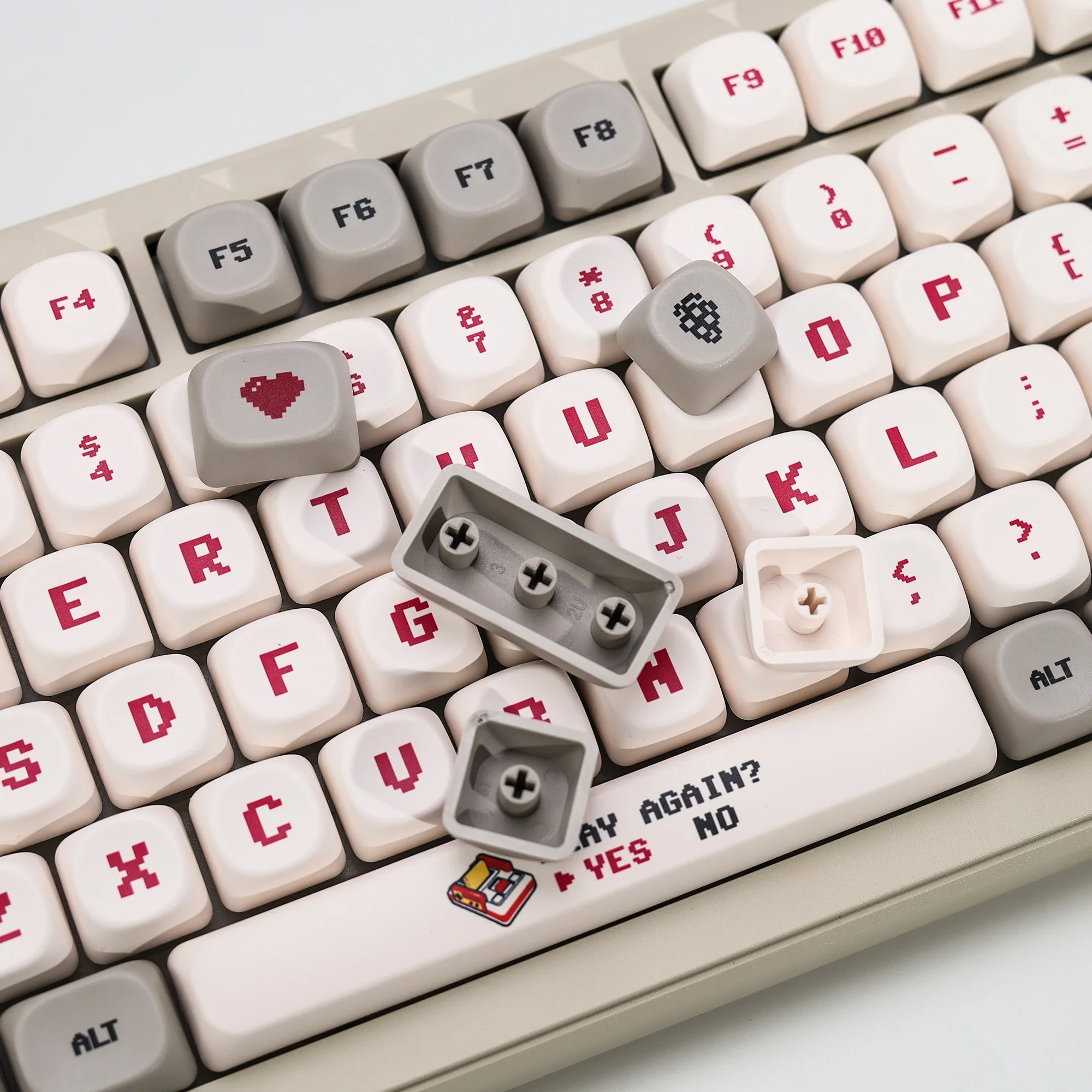 KBDiy Retro Anime Keycaps KOA MOA Profile PBT Keycap ISO MAC Custom 142 Klawisze do Klawiatur Mechanicznych Gamingowych 60% 75% Zestaw Nakładek na Klawisze — zdjęcie produktu 3