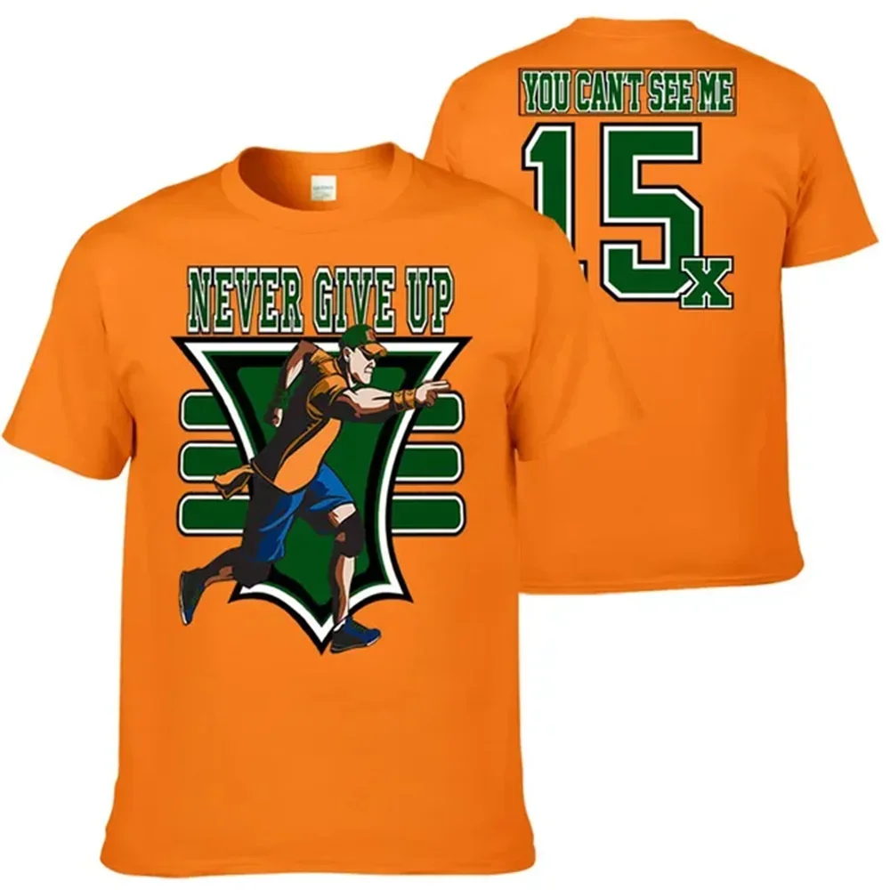 2025 الصيف/الخريف الرياضة في الهواء الطلق اللياقة البدنية مضحك المصارعة Harajuku تي شيرت رجالي عادية س الرقبة المتضخم قصيرة الأكمام #3