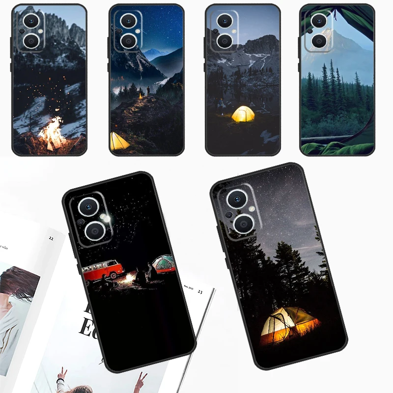 Camping Natuur Berg Case Voor Oppo Reno 10 Pro 4z 5z 8T 4 5 7 8 Lite Oppo Find X 5X6 Pro X2 Neo X3 Lite Cover