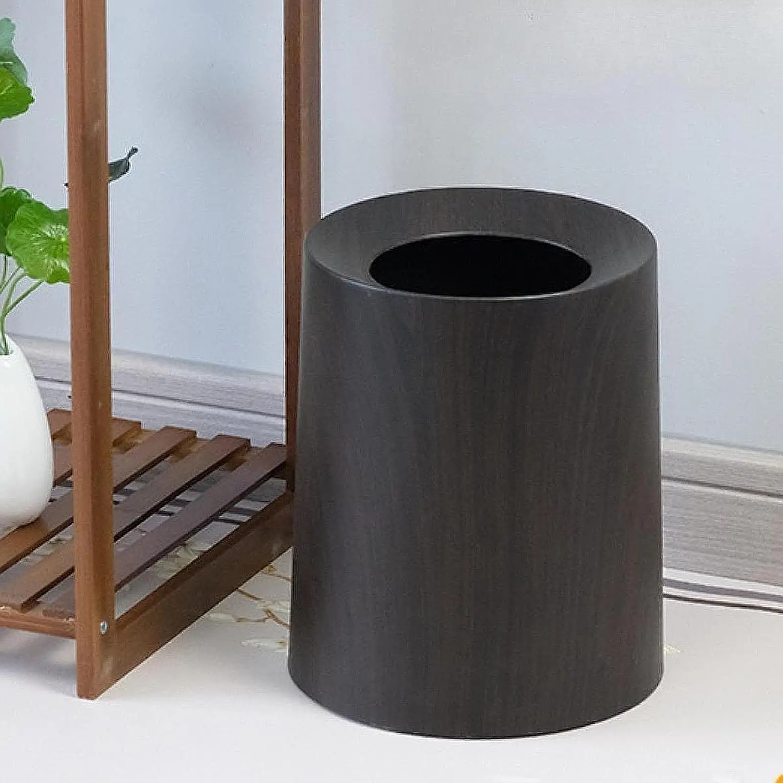 

Round Trash Can Wastebasket Versatile Garbage Container Bin Stylish Waste Bin