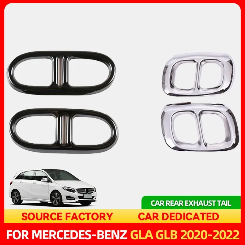 

Стайлинговые молдинги для Mercedes Benz GLA 4MATIC GLB class X247 2020-22, задняя выхлопная труба автомобиля, накладка на глушитель, от 2 до 4 отверстий